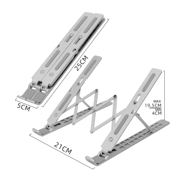 Aluminium Laptop Stand & Magnetic Phone Holder : LMS-50B - Image 2
